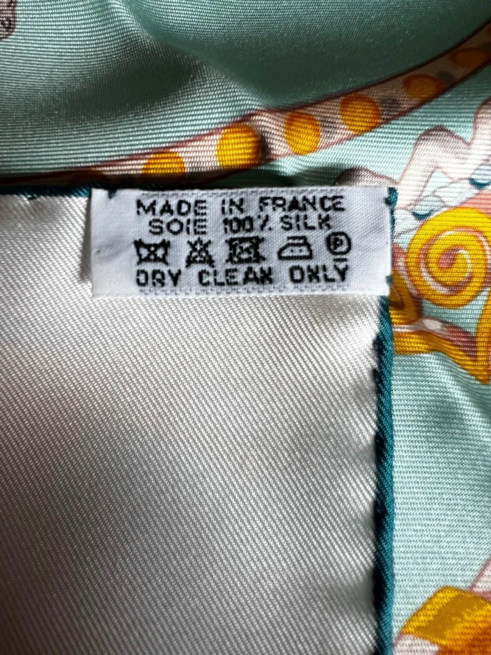 Authenticated Hermès Paris Pegase Silk Scarf, made in France